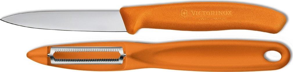 Victorinox - Orange 2 Piece Swiss Classic Paring Knife & Serrated Peeler Set - 7.6075.9-X1