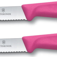 Victorinox - Pink 2 Piece 4.5" Swiss Classic Utility Knife Set - 6.7836.L115B