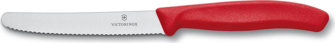 Victorinox - Red 4.25" Swiss Classic Serrated Round Blade Utility Knife - 6.7831