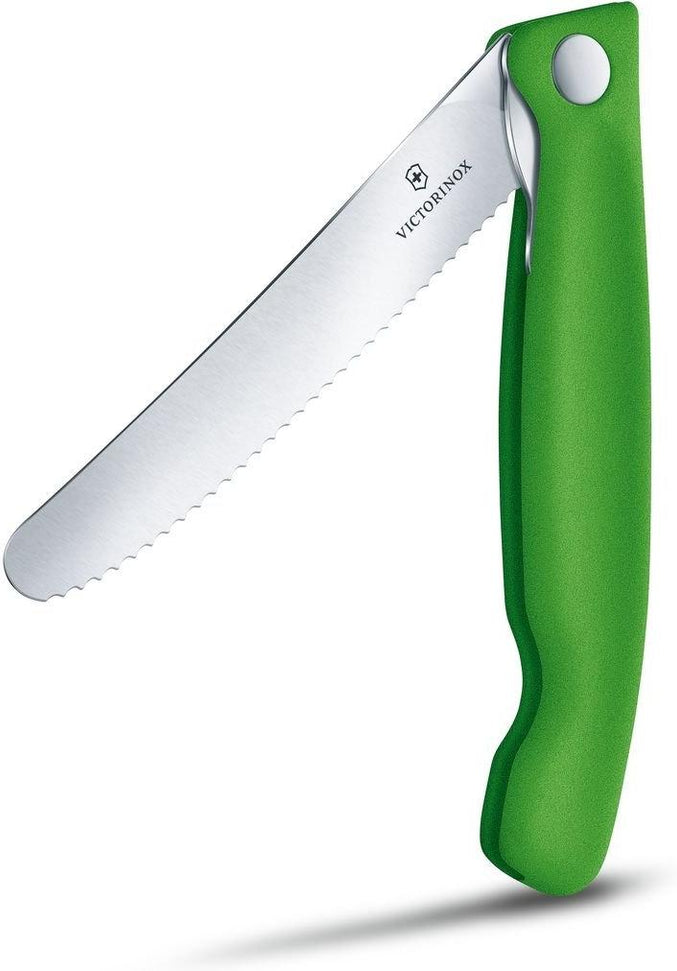 Victorinox - Swiss Classic Foldable Serrated Paring Knife Green - 6.7836.F4B