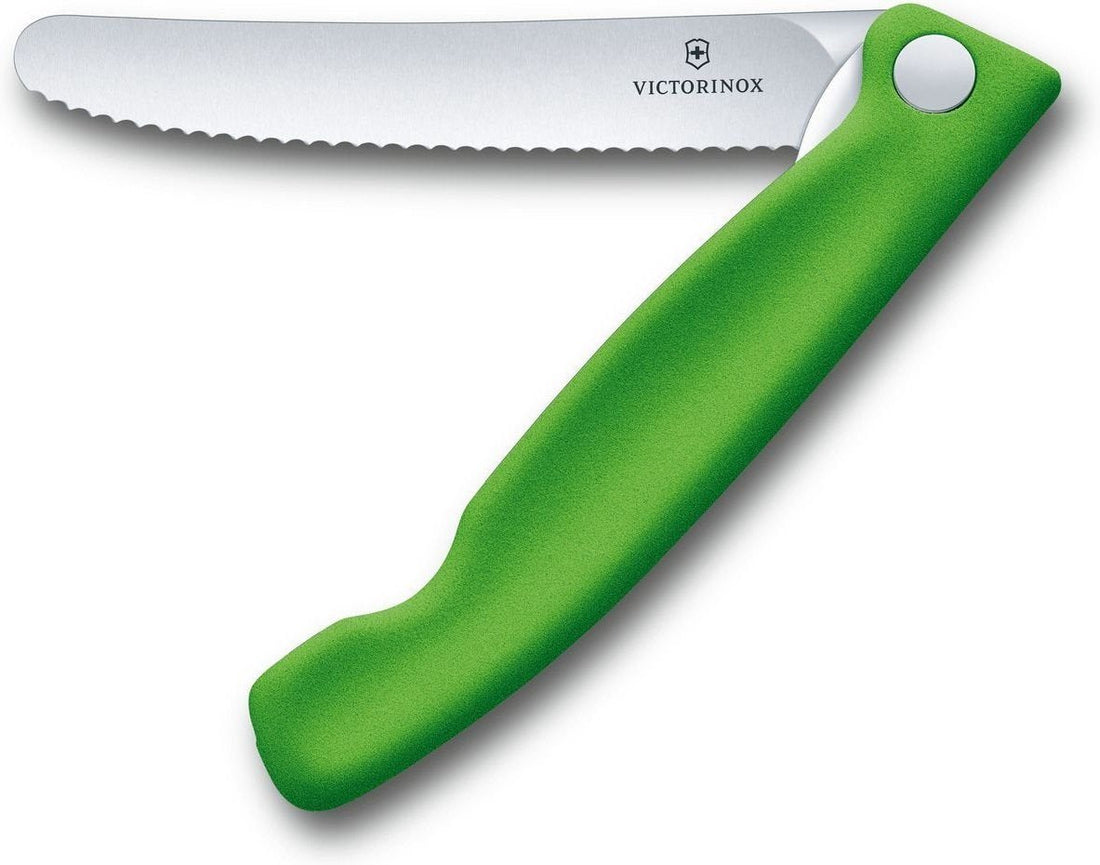 Victorinox - Swiss Classic Foldable Serrated Paring Knife Green - 6.7836.F4B