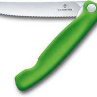 Victorinox - Swiss Classic Foldable Serrated Paring Knife Green - 6.7836.F4B