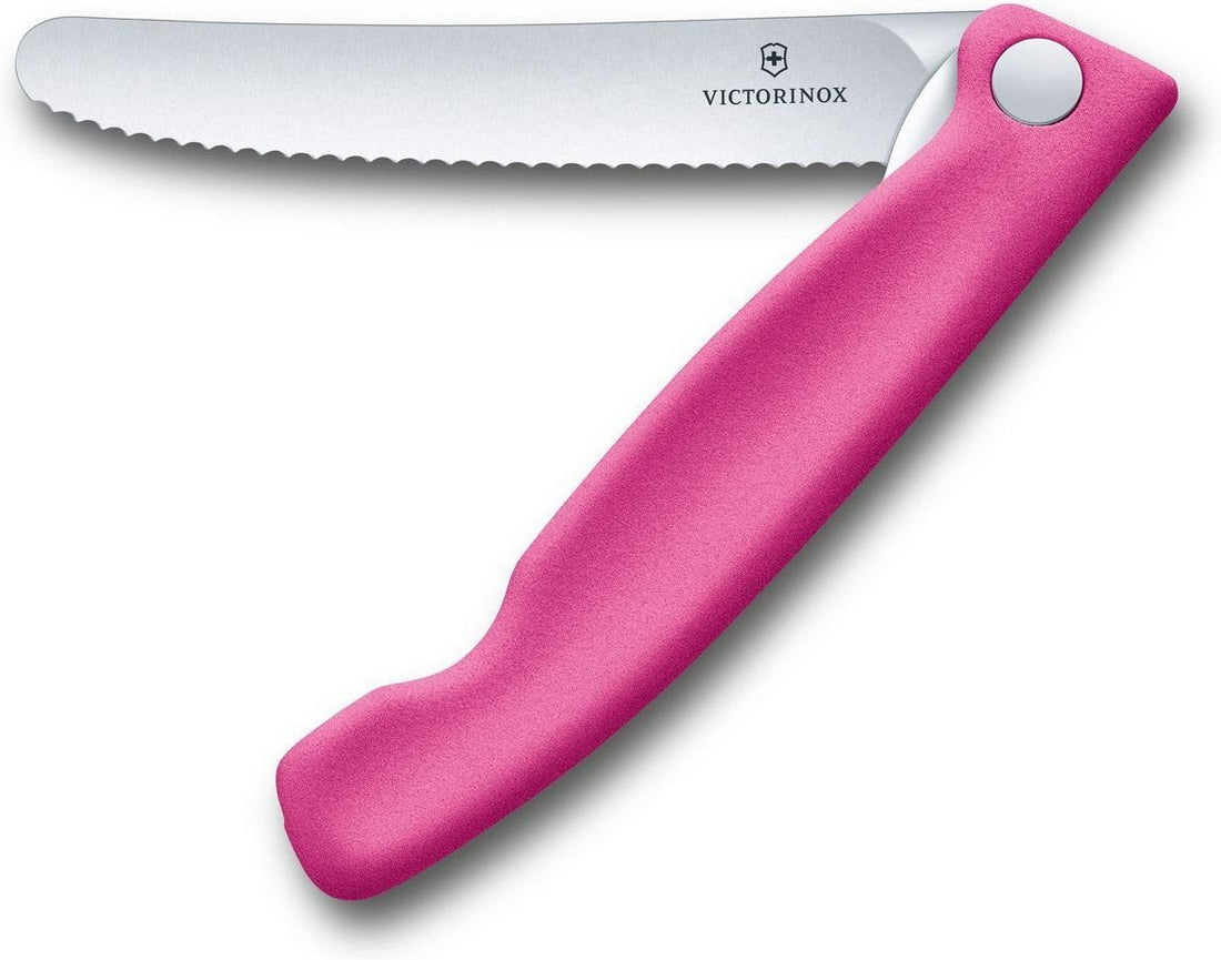Victorinox - Swiss Classic Foldable Serrated Paring Knife Pink - 6.7836.F5B