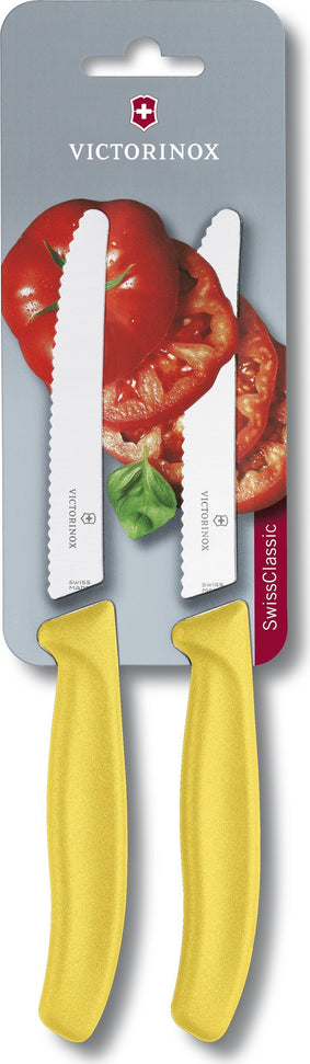 Victorinox - Yellow 2 Piece 4.5" Swiss Classic Utility Knife Set - 6.7836.L118B