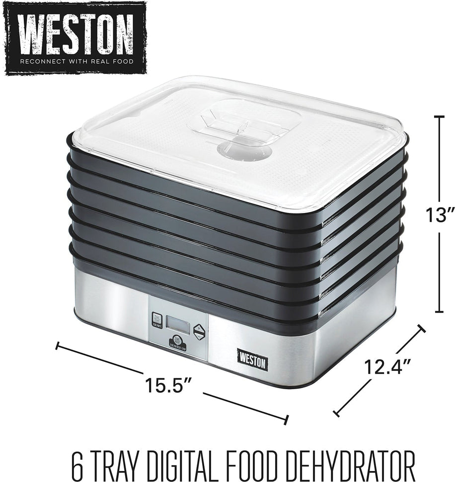 Weston - 6 Tray Digital Food Dehydrator Plus - 75-0450-W