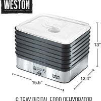 Weston - 6 Tray Digital Food Dehydrator Plus - 75-0450-W
