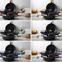 Zavor - Noir 7 PC Cast Aluminum Cookware Set - ZCWNR22