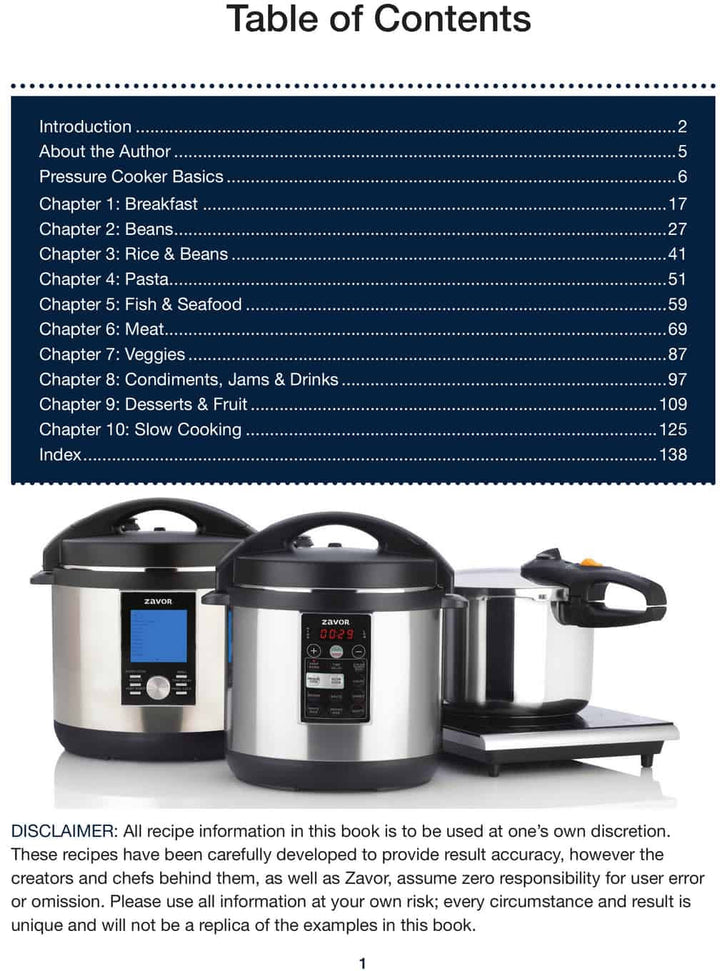 Zavor - Tastefully Under Pressure Cookbook - ZACMIBO22 - DISCONTINUED