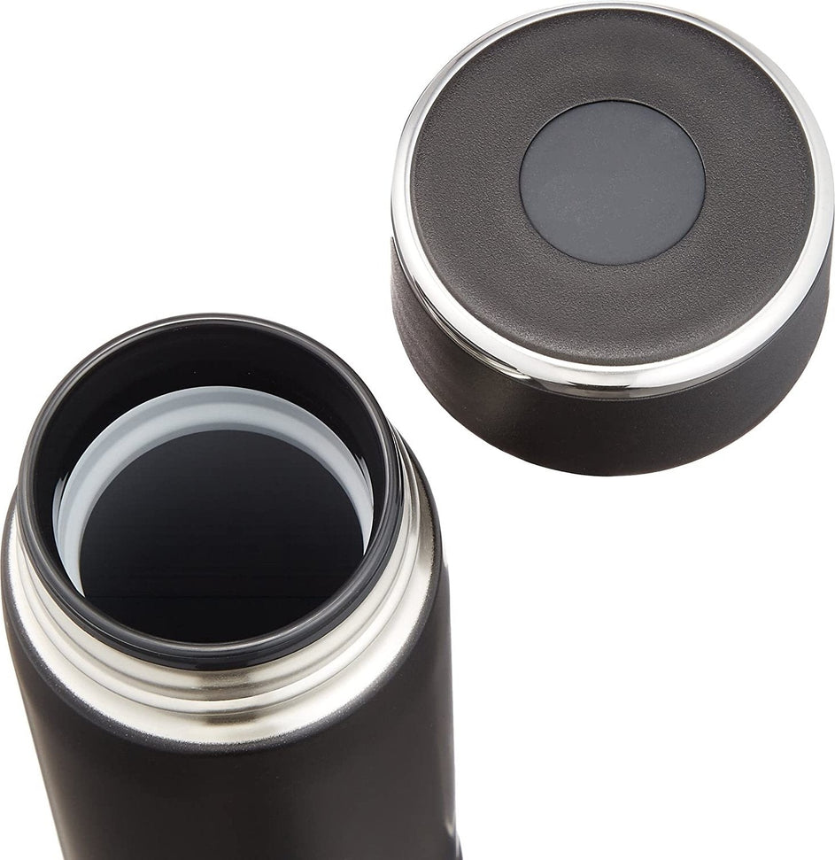 Zojirushi - 0.36 L Stainless Steel Vacuum Insulated Mug with Compact Lid Matte Black (12oz) - SM-LB36-BZ