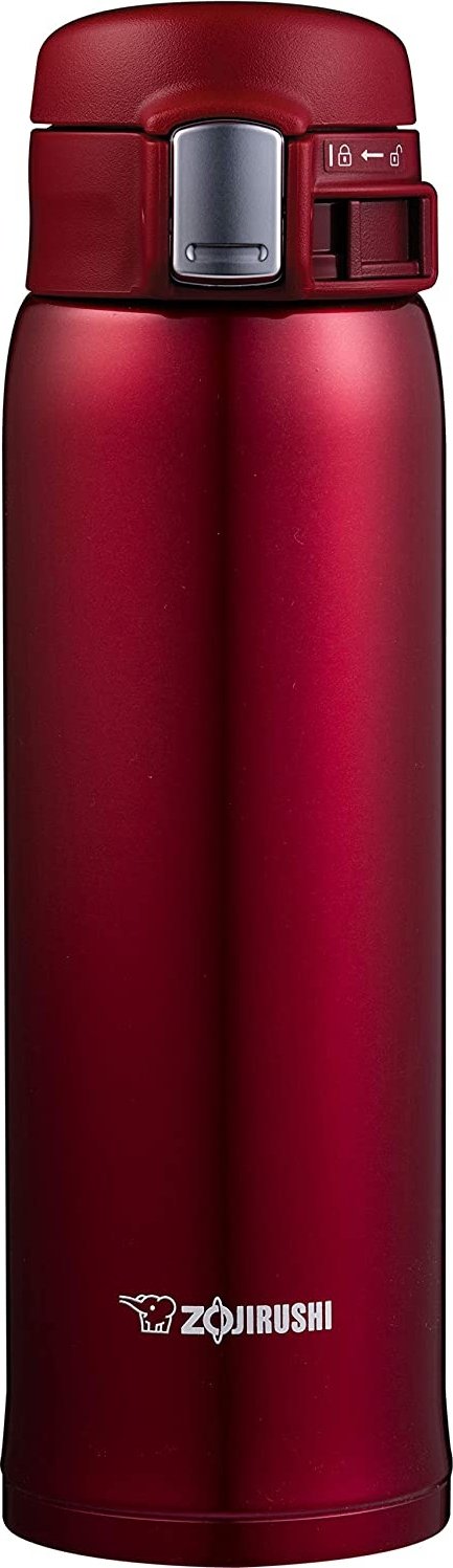 Zojirushi - 0.48L Stainless Steel Vacuum Insulated Mug Clear Red (16oz) - SM-SD48-RC