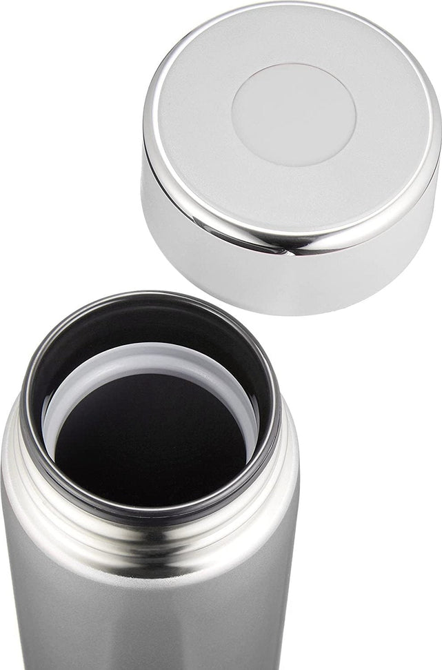 Zojirushi - 0.48L Stainless Steel Vacuum Insulated Mug with Compact Lid Silver (16oz) - SM-LB48-SA