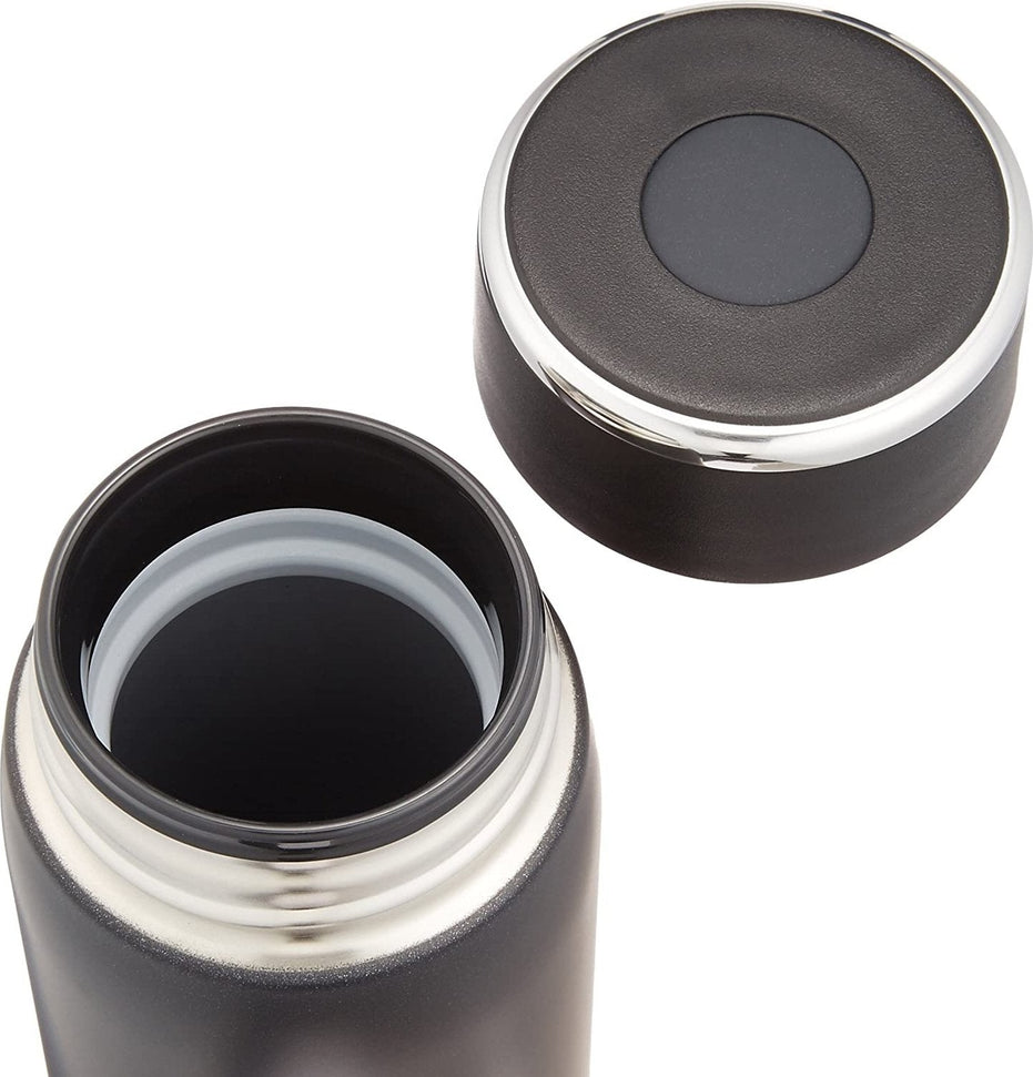 Zojirushi - 0.60 L Stainless Steel Vacuum Insulated Mug with Compact Lid Matte Black (20oz) - SM-LB60-BZ