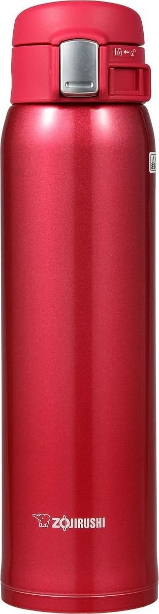 Zojirushi - 0.60L Stainless Steel Vacuum Insulated Mug Clear Red (20oz) - SM-SD60-RC