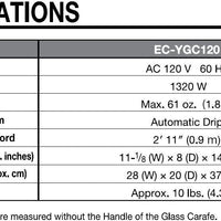 Zojirushi - 12 Cup Fresh Brew Plus Coffee Maker - EC-YGC120