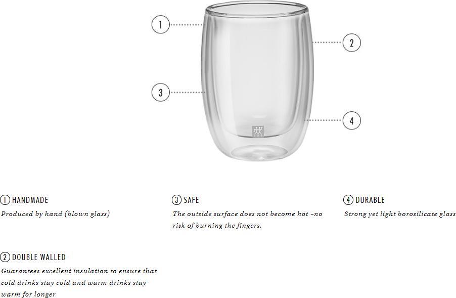 Zwilling - 2 PC Sorrento Double-Wall Beer Glass Set - 39500-214