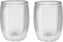 Zwilling - 2 PC Sorrento Double-Wall Cappuccino Glass Set - 39500-076