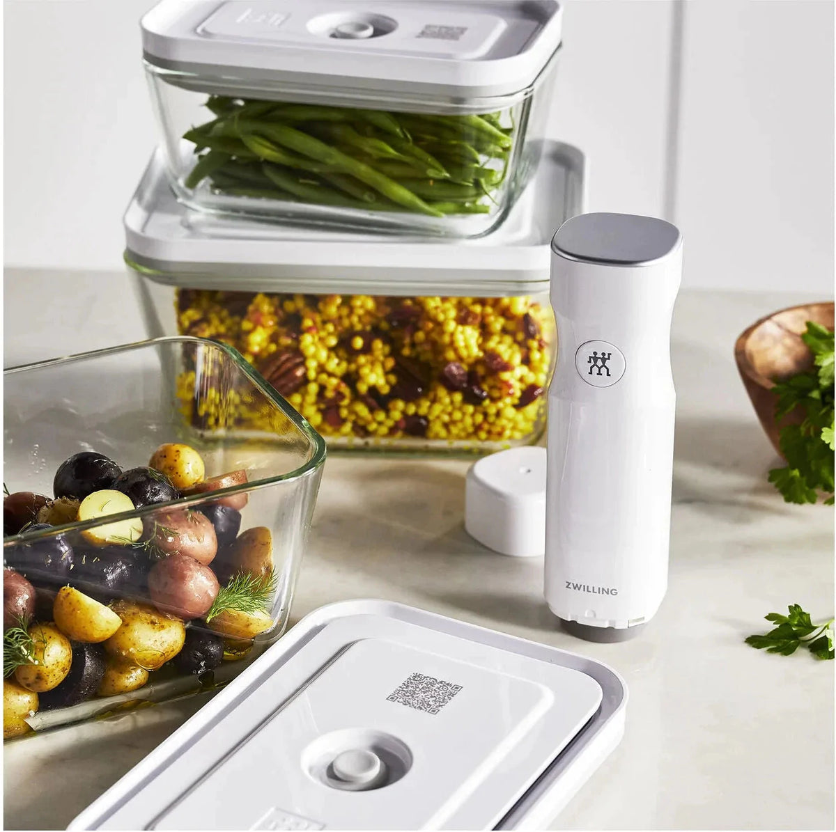 Zwilling - 7 PC Fresh & Save Medium/Large Glass Vacuum Starter Set - 36809-007