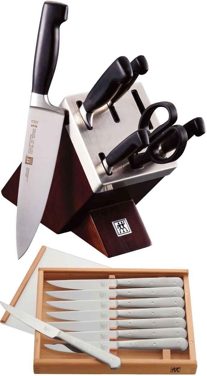 Zwilling - 7 PC Four Star Knife Block with Steak Knife Set - 35145-015