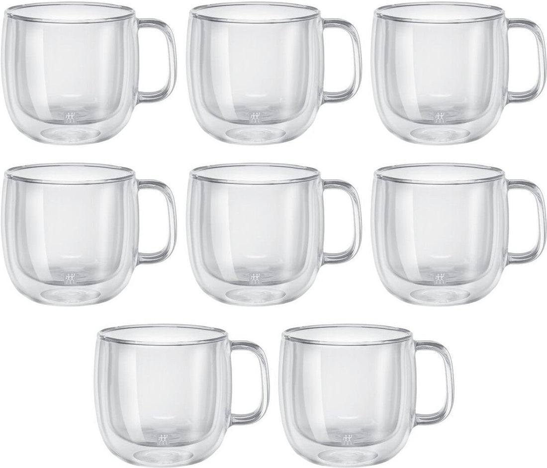 Zwilling - 8 PC Sorrento Double-Wall Cappuccino Glass Set 450mL - 39500-194