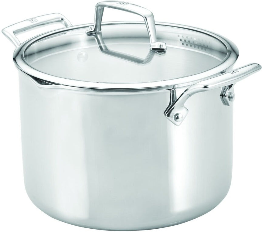 Zwilling - Energy X3 8 QT 18/10 Stock Pot with Lid - 71143-240