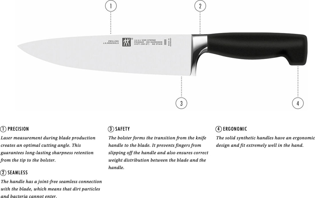 Zwilling - Four Star 5" Serrated Utility Knife 130mm - 31070-131