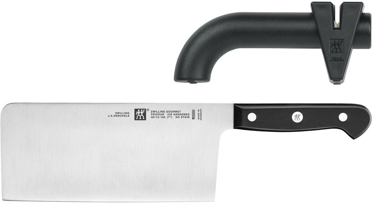 Zwilling - Gourmet 2 PC Chinese Chef's Knife & Sharpener - 36130-001 - DISCONTINUED