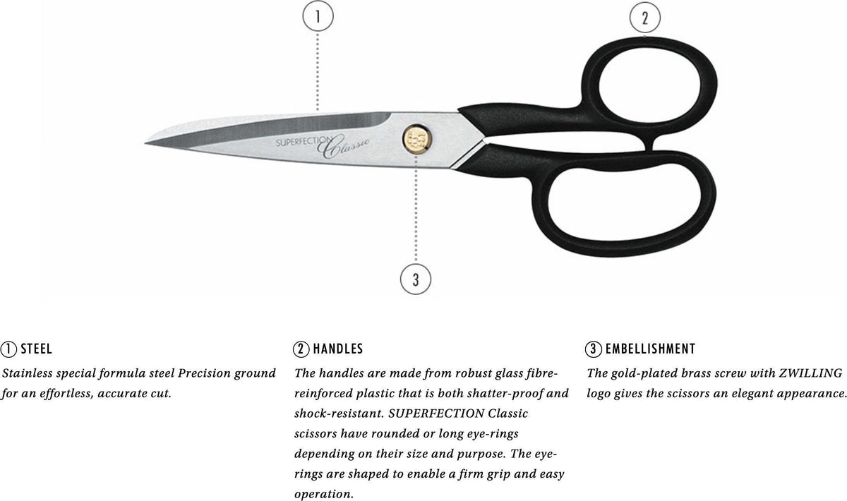 Zwilling - Superfection Classic 6" Household Scissors Left-Handed 160mm - 41950-161