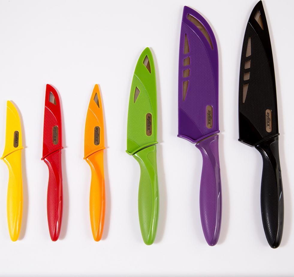 Zyliss - 6 Piece Kitchen Knife Set with Sheath Covers - ZE920144U