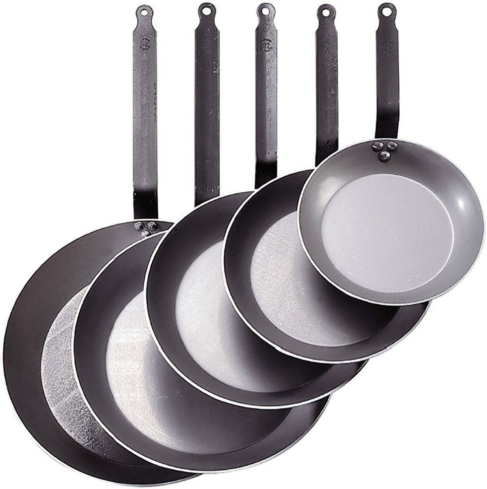 de Buyer - 10.3" Round Lyonnaise Carbone Plus Steel Fry Pan (26 cm) - 77511026