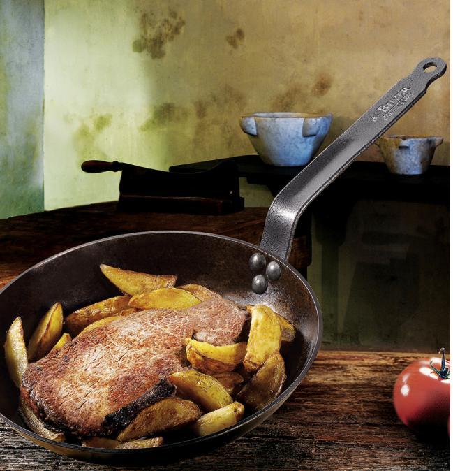 de Buyer - 10.3" Round Lyonnaise Carbone Plus Steel Fry Pan (26 cm) - 77511026